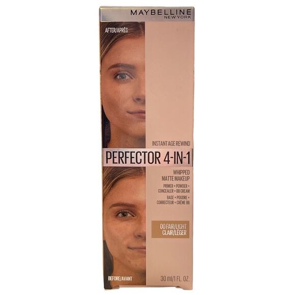 Maybelline Perfector 4-In-1 Whipped Matte Makeup 00 Fair Light Inst. Age Rewind - Picture 1 of 6